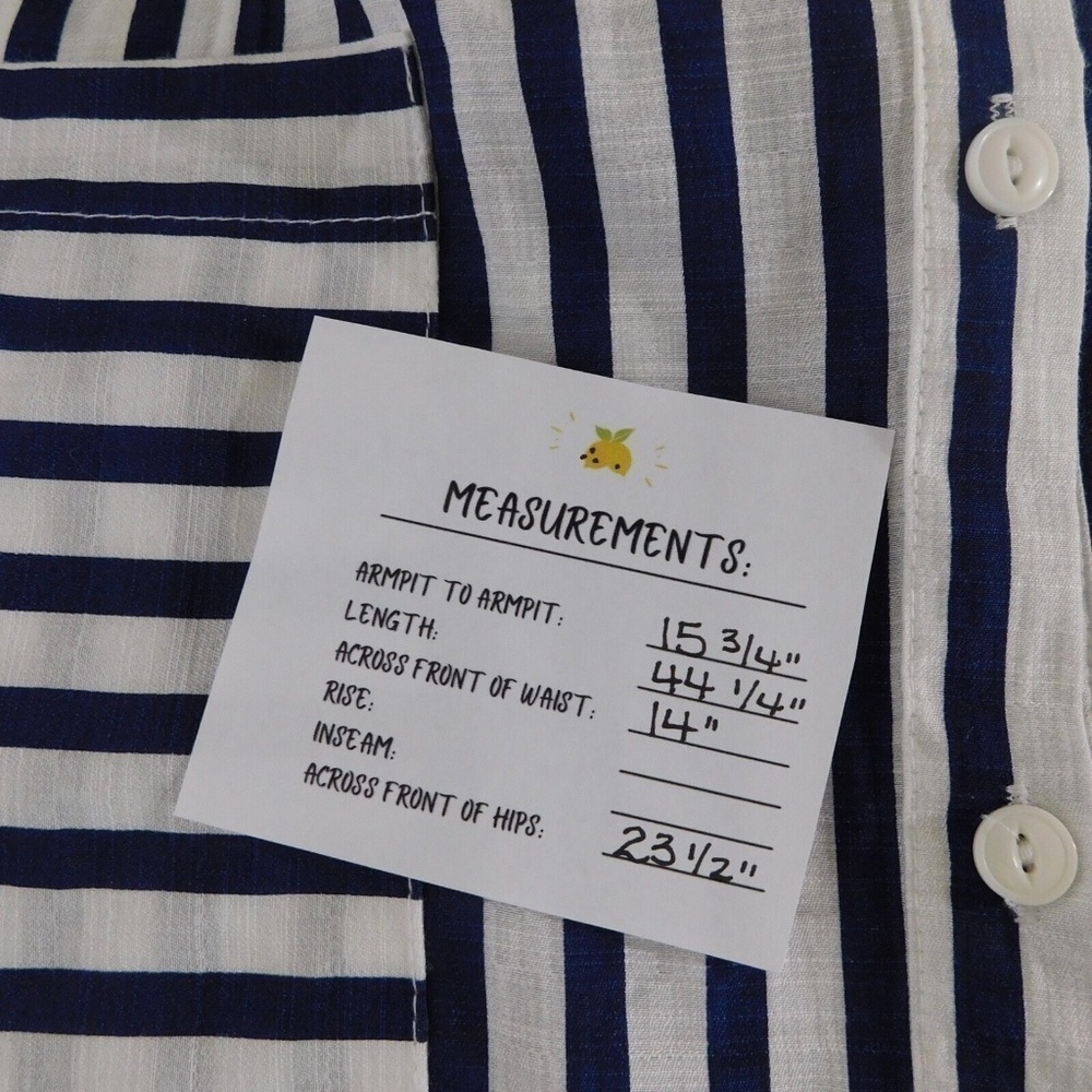618 SIX ONE EIGHT Blue White Stripe Cabana Resort Dress Cruise Resortwear Medium - Picture 11 of 11